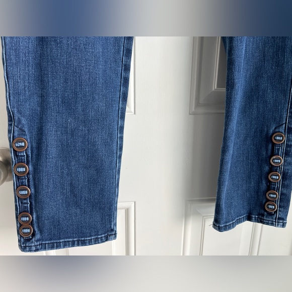 Soft Surroundings High Waist Button Hem Pull On Jean Jeggings size 1X - Picture 4 of 10
